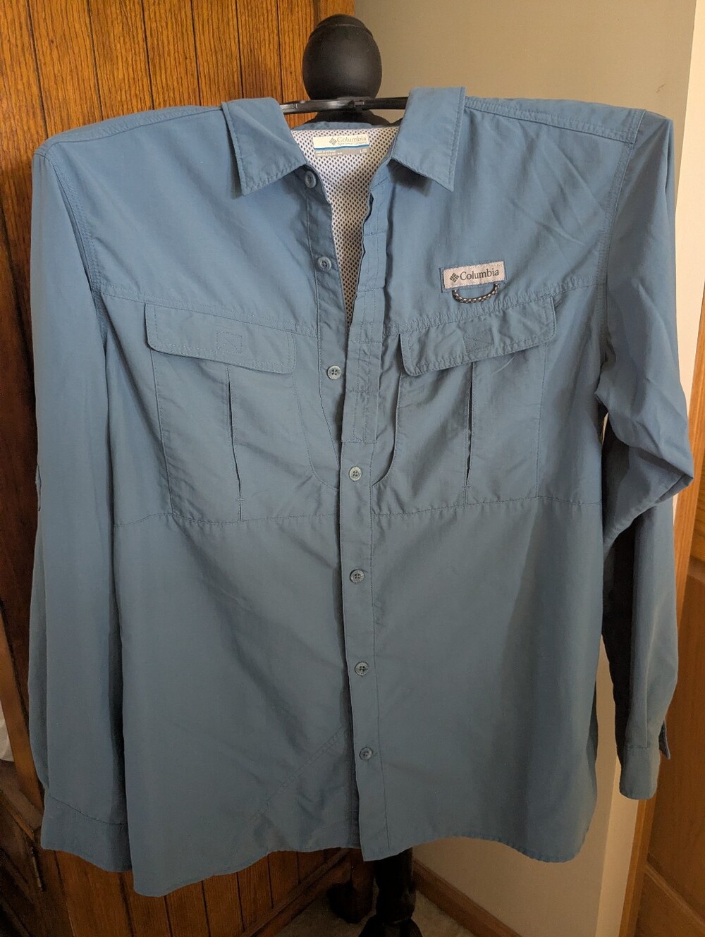 COLUMBIA Omni-Shield Long Sleeve Shirt, Mns Sz L, EUC!!